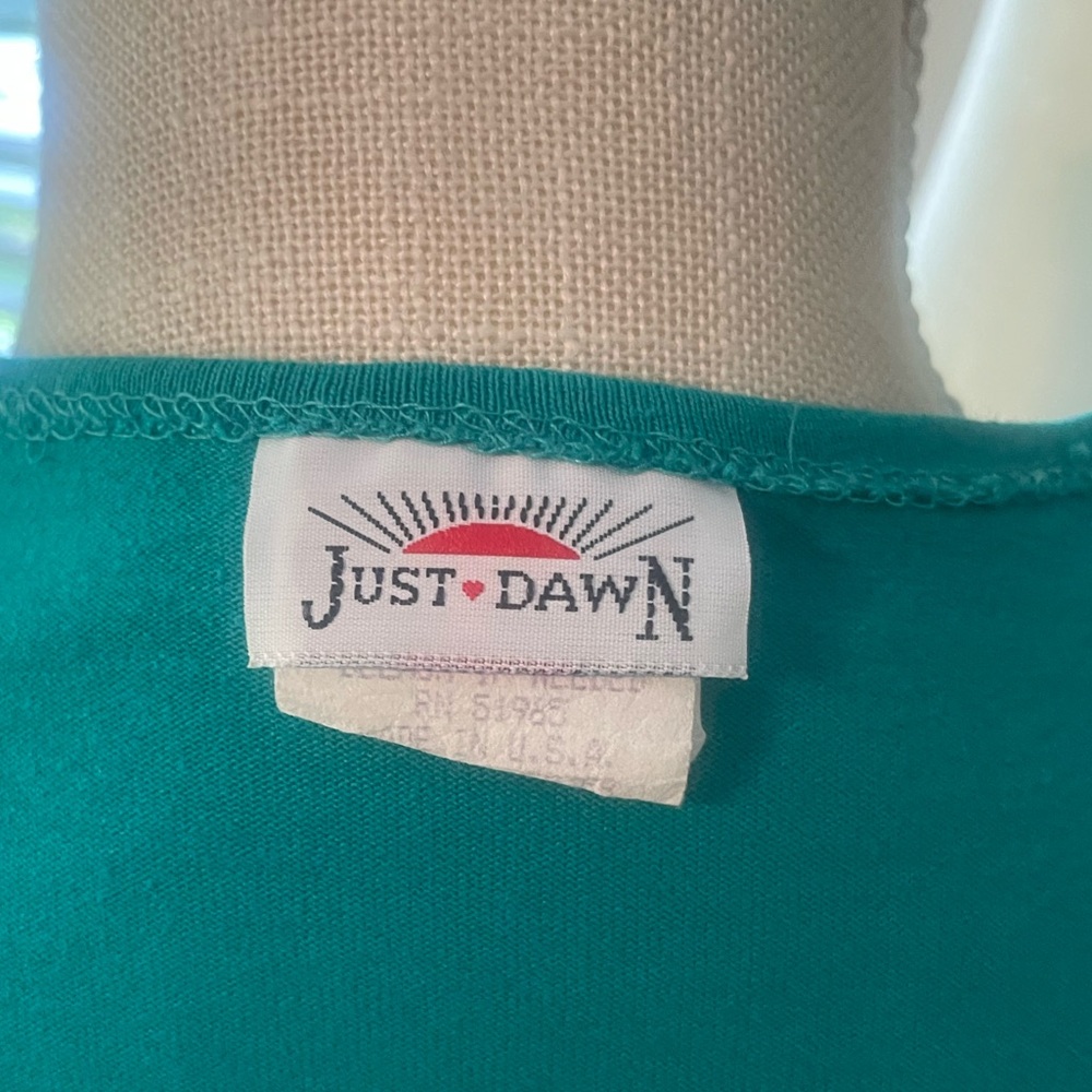 Turquoise Vintage Top with Shoulder Tops - Picture 7 of 9